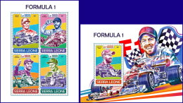 SIERRA LEONE 2017 MNH** Formula 1 Formel 1 Formule 1 M/S+S/S - IMPERFORATED - DH1751 - Cars