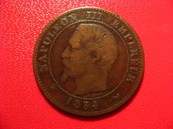 France - 2 Centimes 1854 W Lille Napoléon III 4464 - 2 Centimes