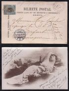Brazil Brasil 1903 Registered Picture Postcard PERNAMBUCO To ERFURT Germany Girl 500R Single Use - Brieven En Documenten