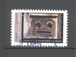 France Autoadhésif Oblitéré N°1399 (Masques De Michelangelo Durazzo) (cachet Rond) - Used Stamps