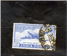 B - 1947 India - Aereo Douglas DC4 - Used Stamps