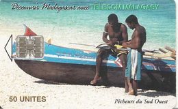 CARTE-PUCE-50U--SC7-MADAGASCAR-PECHEURS Du SUD OUEST-120000Ex-UTILISE-TBE - Madagaskar