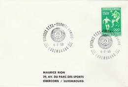 1968 LUXEMBOURG  SOROPTIMIST CONGRESS Event COVER Stamps 1.50f OLYMPIC FOOTBALL Soccer Stamps Olympics Games Sport - Brieven En Documenten
