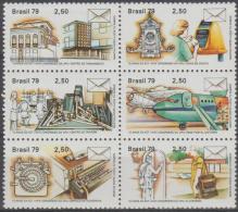 BRAZIL - 1979 Post Office Block Of Four - Planes. Scott 1607a. MNH ** - Blocs-feuillets