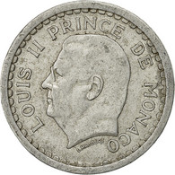 Monnaie, Monaco, Louis II, Franc, Undated (1943), Poissy, TB+, Aluminium, KM:120 - 1922-1949 Luigi II