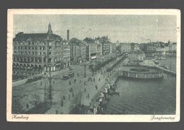 Hamburg - Jungfernstieg - Tram / Tramway - 1922 - Mitte