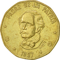 Monnaie, Dominican Republic, Peso, 1997, TTB, Laiton, KM:80.2 - Dominicaine