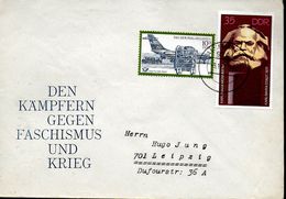 DDR   Lettre 1971 Karl  Marx Avions Poste - Karl Marx