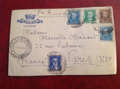 Telegraphos Lambary Pour Paris Hôtel Lambari - Storia Postale