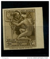 189 * VLH Roi Albert Pour Les Invalides De Guerre    American Banknote Cy  Imperf Edge Of Sheet  Tirage 200 Ex - 1911-1930