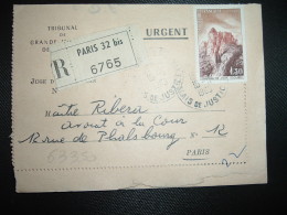 LR (PLI) TP CHATEAUX DE JOUX 1,30 OBL.16-5-1965 PARIS 32 BIS - Postal Rates