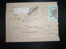 LR (PLI) TP NARBONNE CATHEDRALE ST JUST 3,50 OBL.MEC.12-10-1973 PARIS 32 - Postal Rates