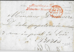 1853 - LETTRE AUTOGRAPHE Du DIRECTEUR Des POSTES De PARIS - PERTE De VALEURS - Cartas Civiles En Franquicia