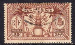 New Hebrides 1925 Dual Currency 2½d/25c Value, Wmk. Mult. Script CA, Used, SG 46 - Gebraucht