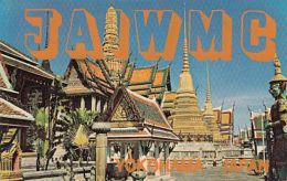 68400- BANGKOK THE TEMPLE OF THE EMERALD BUDDHA, QSL CARD, RADIO AMATEUR, JAPAN - Radio