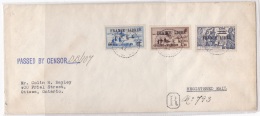 St Pierre Et Miquelon N°276-265-284 Sur Env. Rec. Datée Du 21-3-42 Pour Ottawa (Ontario) - Covers & Documents