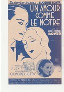 PARTITION " UN AMOUR COMME LE NOTRE -CREE PAR LUCIENNE BOYER" - Scores & Partitions