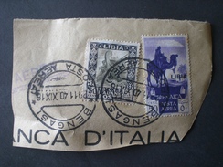 REGNO ITALIA COLONIE ITALIA 1921 SERIE PITTORICA - FRANC. POSTA AEREA CIRENAICA SOP. LIBIA OBLITERATO BENGASI - Libië