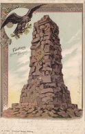 Litho FELDBERG - Bismarck-Denkmal, Verlag K&F Mayer In Feldberg, 2 X 5 Pfg Marke, Gel.um 1900, Gute Erhaltung - Feldberg