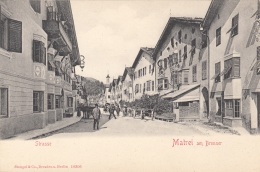 MATREI Am Brenner (Tirol) - Belebte Strassenansicht, Sehr Schöne Seltene Karte Vor 1900 - Matrei Am Brenner