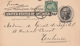 USA Entier Postal RNEW YORK 1920 Pour Toulouse France - 1901-20