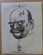 Estampe Gravure Satirique Caricature D'époque 1870 Bismarck Araignée Tire Bouchon Paul KLENCK 32,5 X 25 - Stiche & Gravuren