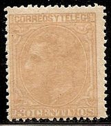 1879-ED. 206  ALFONSO XII. CORREOS Y TELEGRAFOS-50 CTS. NARANJA -NUEVO CON FIJASELLOS -MH-62 - Unused Stamps