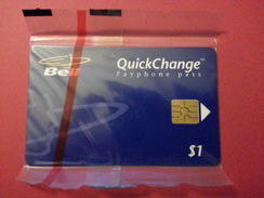 1 $ PAYPHONE PASS BLUE CANADA BELL QUICKCHANGE B20001 08/95 NSB MINT BLISTER - Canada