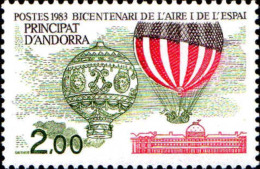 Andorre (F) Poste N** Yv:310 Mi 331 Yv:1 Euro Bicentenaire De Air &amp; De L'Espace - Neufs