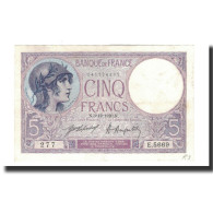 Billet, France, 5 Francs, 1920-12-3, TTB+, Fayette:3.4, KM:72b - 5 F 1917-1940 ''Violet''