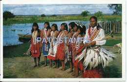 84093 PARAGUAY COSTUMES NATIVE INDIOS MACAES CHACO POSTAL POSTCARD - Paraguay