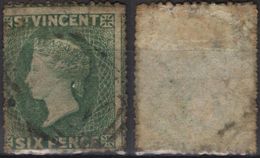 SAINT VINCENT 11a (o) Reine Victoria Teinte Vert (CV 70 €) - St.Vincent (...-1979)