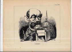 Estampe Gravure Satirique Caricature D'époque 1867 Bismarck Souris Mouse Piège André Gill - Prints & Engravings