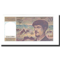 Billet, France, 20 Francs, 1987, SPL+, Fayette:66.8, KM:151b - 20 F 1980-1997 ''Debussy''