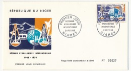 NIGER => Enveloppe FDC => Décennie Hydrologique Internationale - NIAMEY - 28 Fev 1966 - Niger (1960-...)
