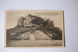 A740 - Münster Am Stein Thermal-Sol-Radiumbad Ebernburg Mit Hutten Denkmal Kreuznach 30.11.1916 FELDPOST => Norderney - Bad Muenster A. Stein - Ebernburg