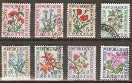 FRANCE   -   1964 .    Y&T N° 95 à 102 Oblitérés.  Fleurs.   Série Complète - 1960-.... Gebraucht