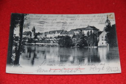 Argovie Bremgarten Westfront Mit Reuss 1906 Sent To USA Troy - Bremgarten