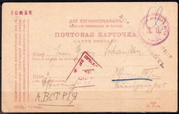 Correspondance Des Prisonniers De Guerre -:- Carte Poste Envoyée De TOMSK Pour L'AUTRICHE - - 1916-19 Duitse Bezetting