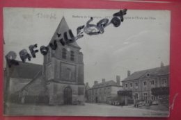 Cp Attichy L'eglise Et L'ecole Des Filles Animé - Attichy