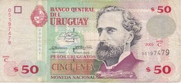 BILLETE DE URUGUAY DE 50 PESOS DEL AÑO 2003 (BANKNOTE) - Uruguay