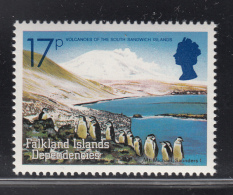 Falkland Islands Dependencies 1984 MNH Scott #1L85 17p Mt. Michael, Saunders Volcanic Islands - Volcanos