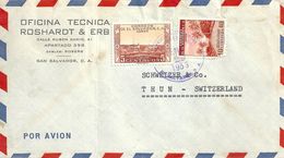 Airmail Brief  "Oficina Tecnica Roshardt & Erb, San Salvador" - Thun                  1956 - El Salvador