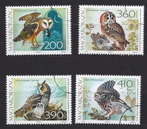 HUNGARY - 2017. Cpl.Set  - Owls / Barn Owl /Brown Owl / Long-Eared Owl / Little Owl  USED!!! - Used Stamps