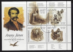 HUNGARY - 2017. S/S - Youth - 200th Anniversary Of The Birth Of Janos Arany / Janos Arany Memorial Year  SPECIMEN!!! - Proofs & Reprints