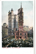 New York - Old Vintage Antique - St. Paul Church - Glitter - By Artist Koeber, Paul C. PCK Series No. 123 - VG Condition - Églises