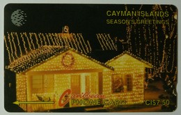 CAYMAN ISLANDS - GPT - CAY-7A - Season's Greetings Christmas House 93 - 7CCIA - $7.50 - White Strip - Used - Isole Caiman