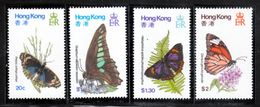 Hong Kong 1981 Scott 354-7 Butterflies MNH** - Neufs