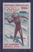 CENTRAFRICANE :1968: Y.PA57-58 Dentelés : ## Jeux Olympiques De MEXICO 1968 ## :  OLYMPICS,JAVELIN THROWING, - Verano 1968: México