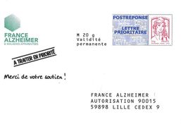 FRANCE ALZHEIMER -   Agrément : 14P065 - Prêts-à-poster: Réponse /Ciappa-Kavena